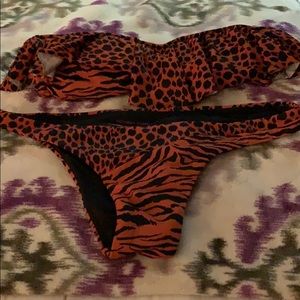 Victoria secret bandou top and bottom swim suit